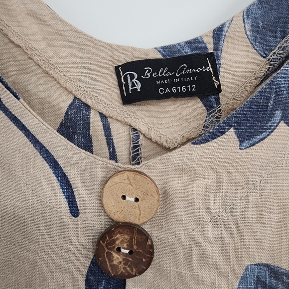 Bella Amore Italian Linen Lagenlook Tulip Dress - Picture 3 of 9